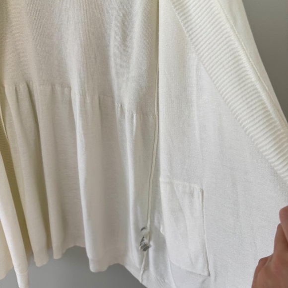 Calvin‎ Klein Off-White Lightweight Cardigan - Picture 4 of 11